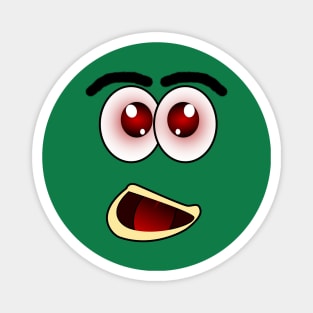 Scared Funny Face Cartoon Emoji Magnet